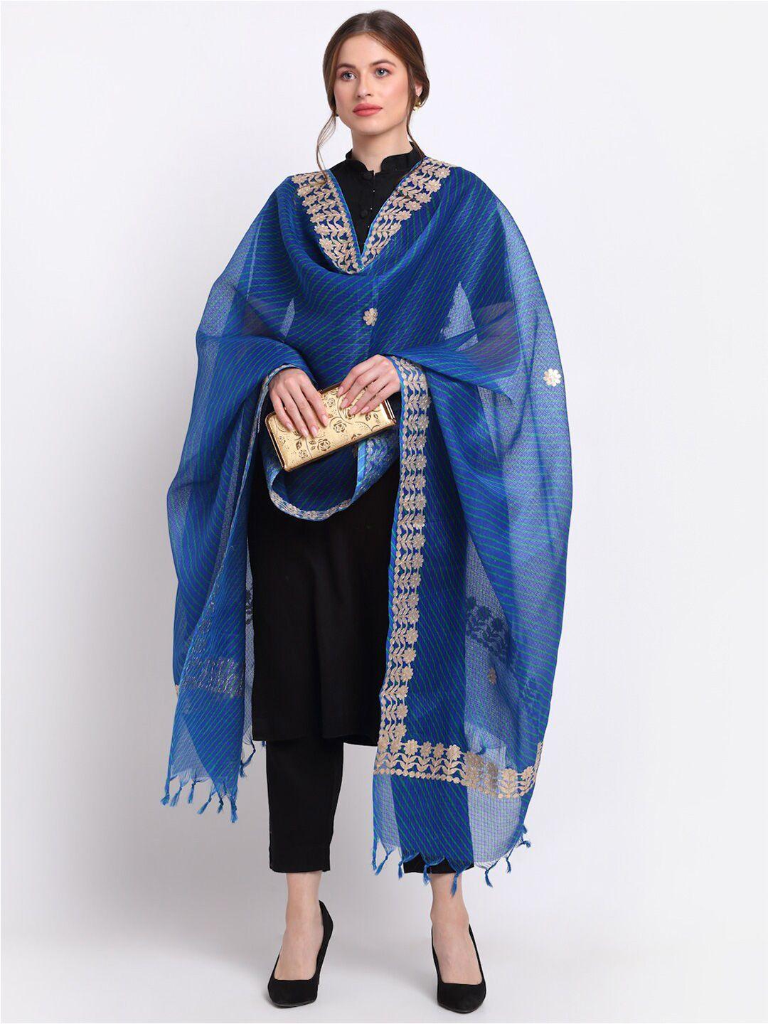 soundarya printed leheriya dupatta with gotta patti