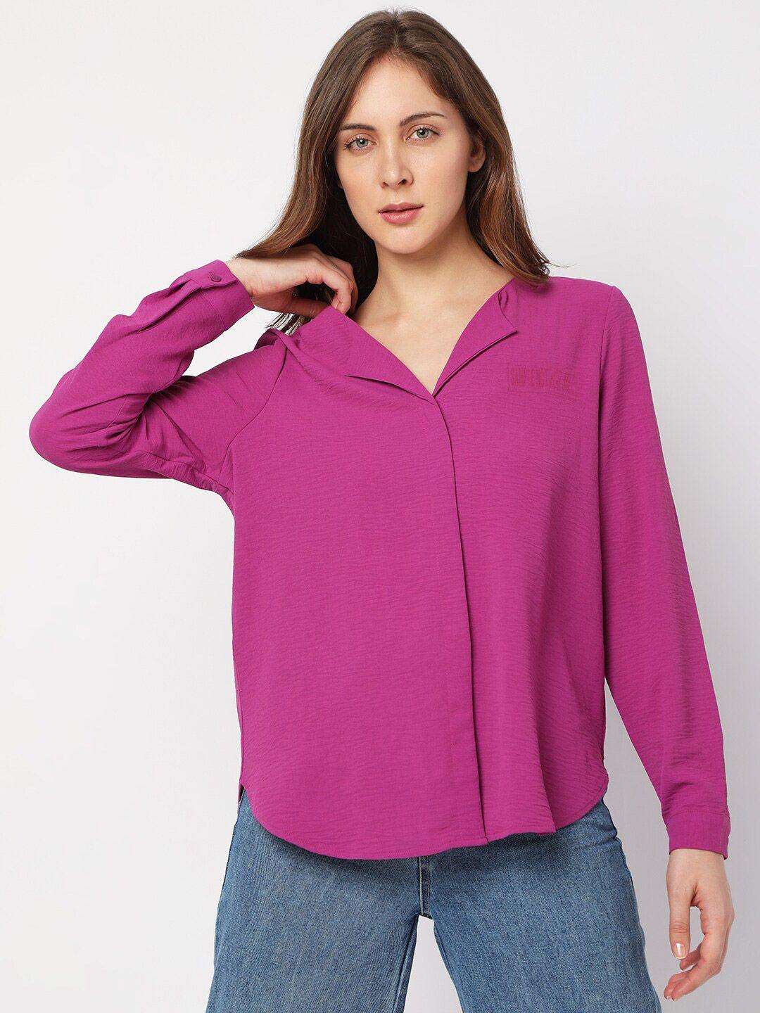 vero moda purple shirt style top