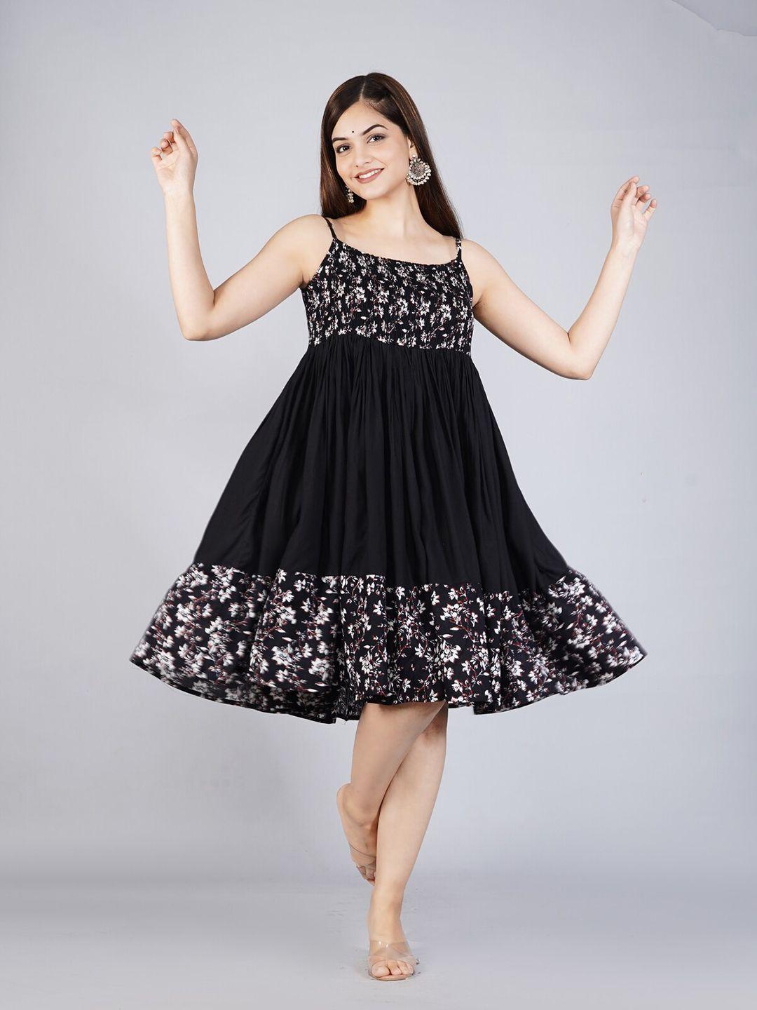 kalini black ethnic motifs dress