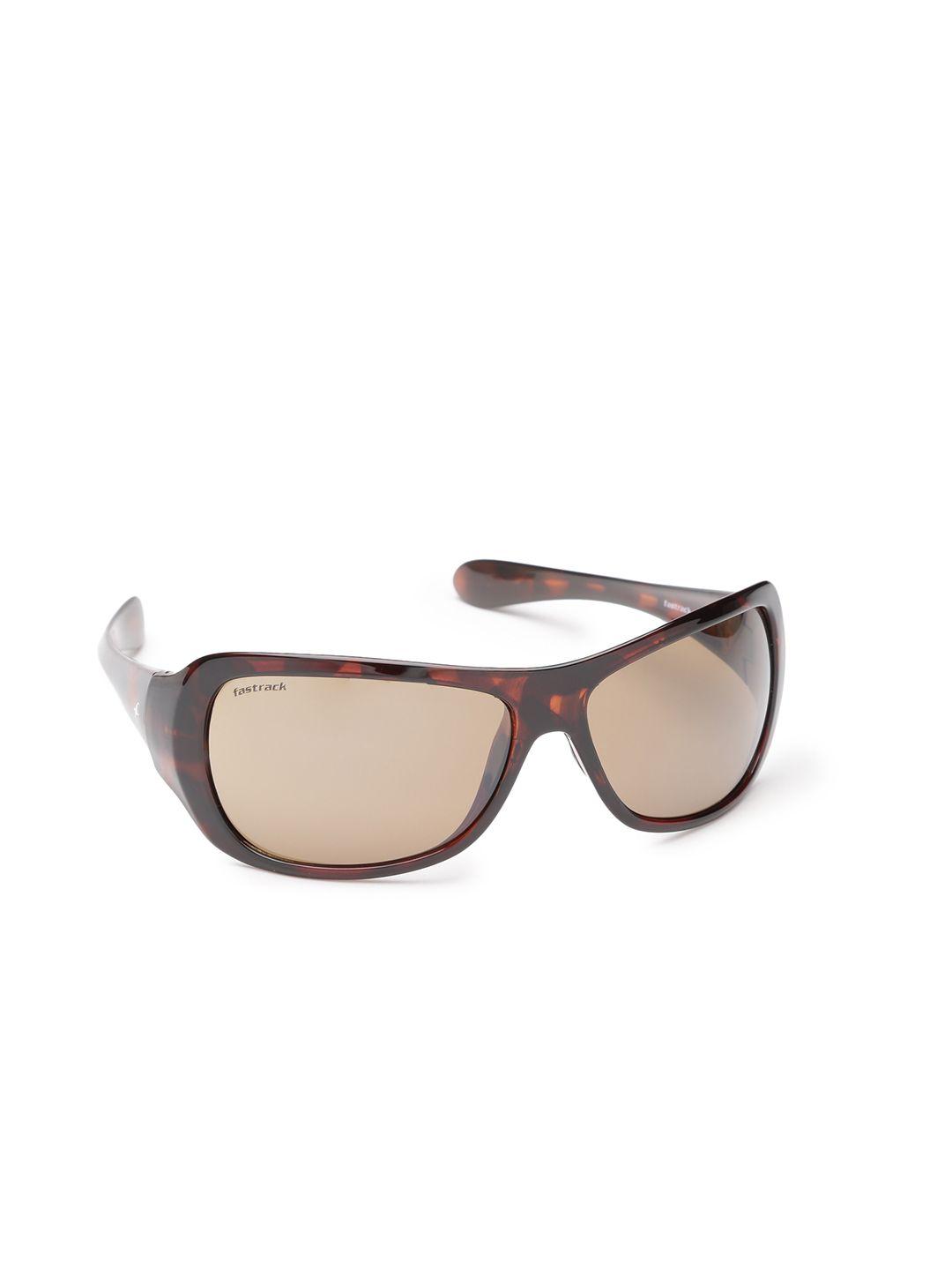 fastrack women brown rectangle sunglasses