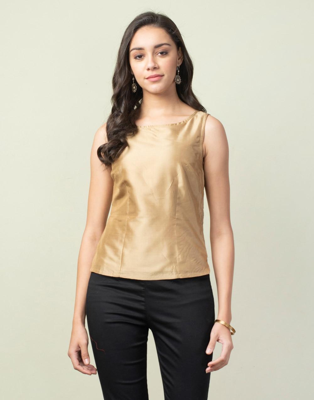 silk dupion zipper top