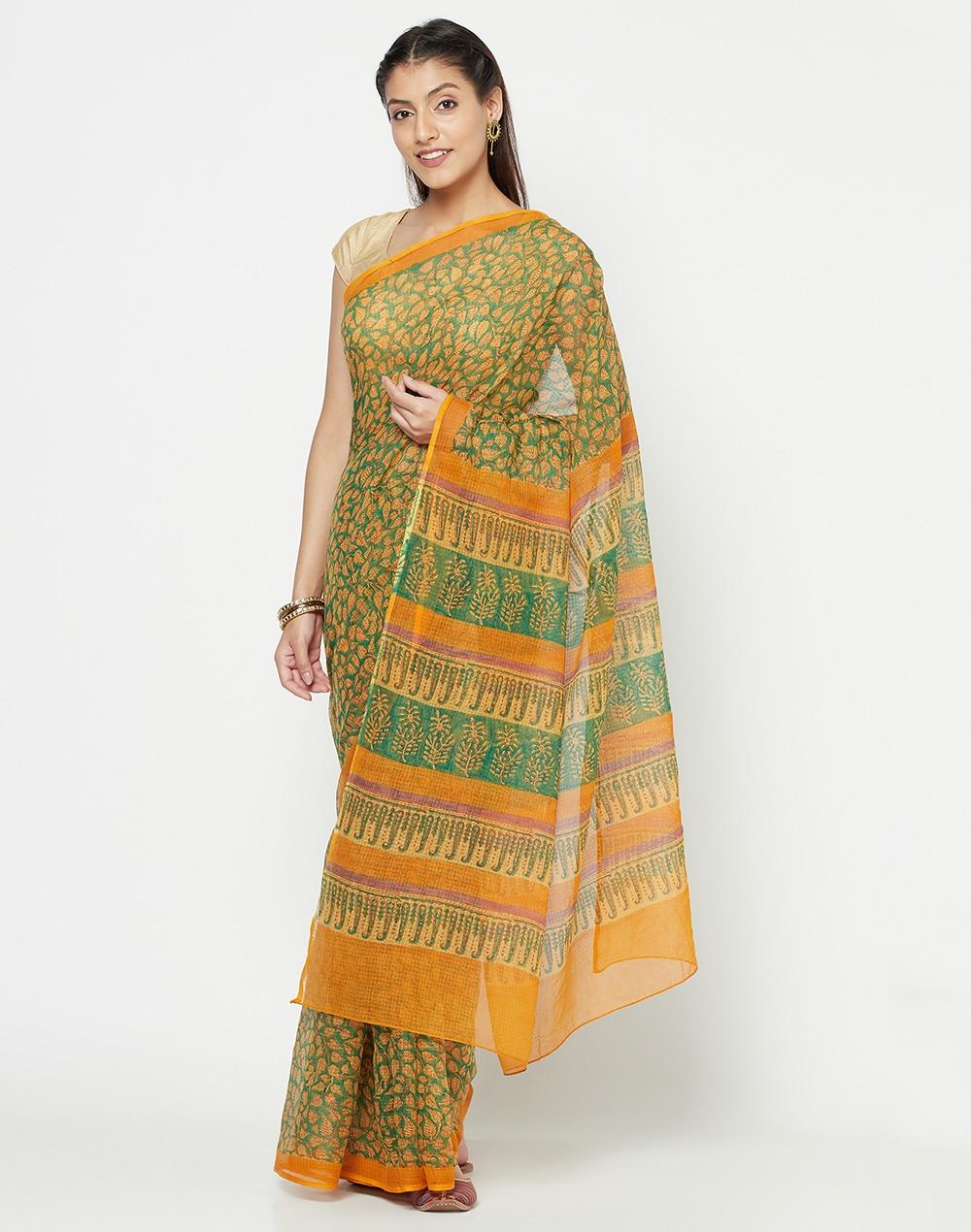 cotton silk kota printed sari