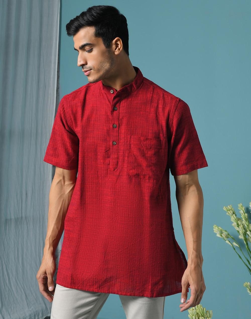 cotton dobby short kurta