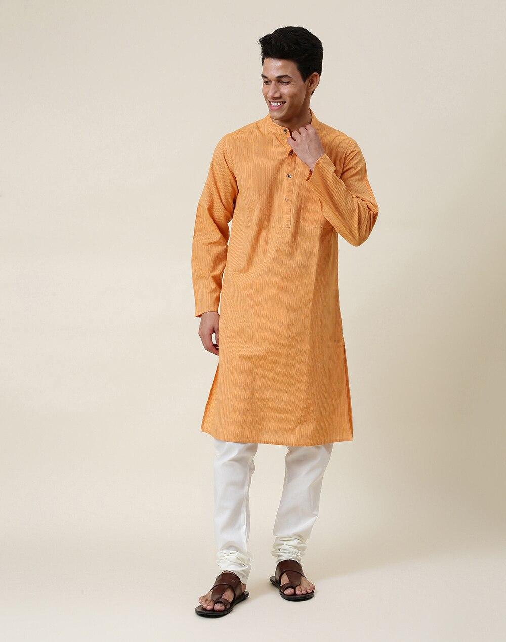 cotton striped long kurta