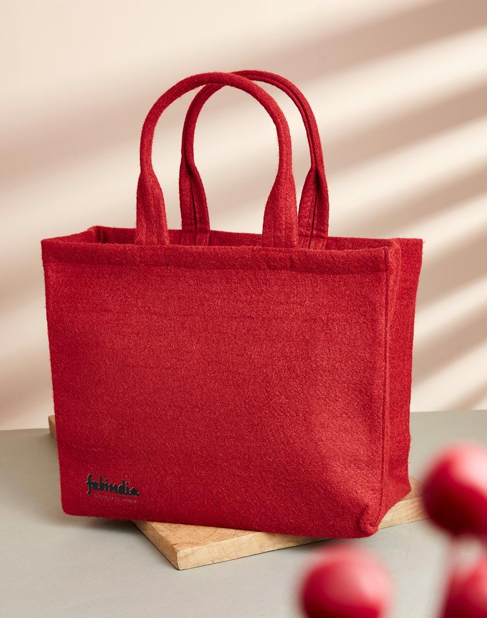 red pet tote bag