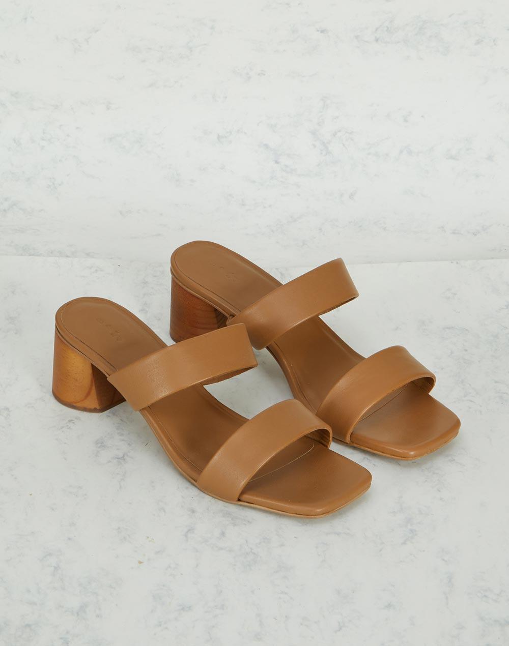 brown leather sandals