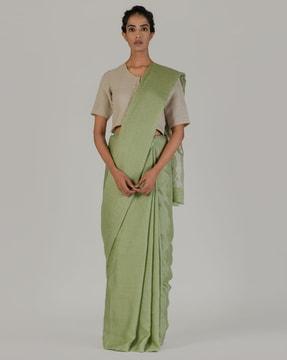 linen traditional saree