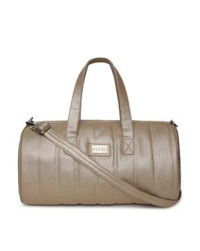 textured duffle bag