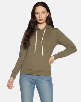 cuffed sleeves hoodie