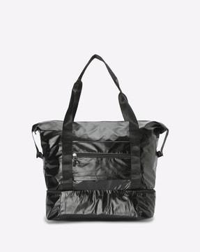 panelled shoulder bag