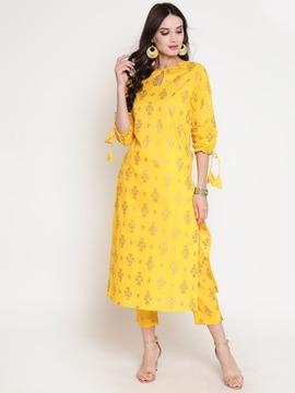 floral straight kurta