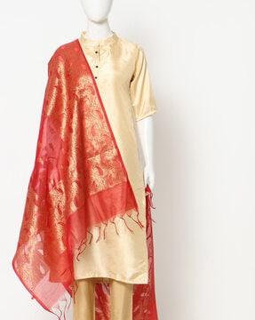 zari woven dupatta