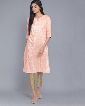 embroidered straight kurta