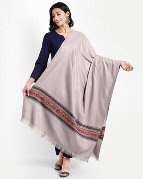 solid ethnic shawl