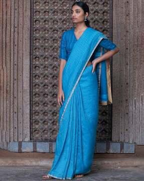 stripes traditional saree