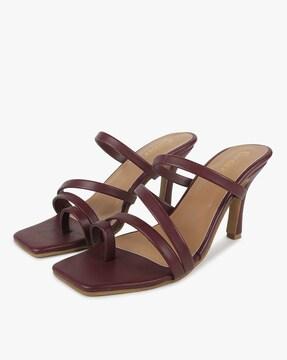 strappy heeled sandals