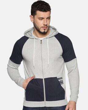 colourblock hooded sweatshirt