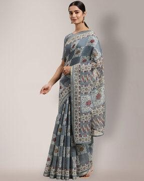 printed cotton saree