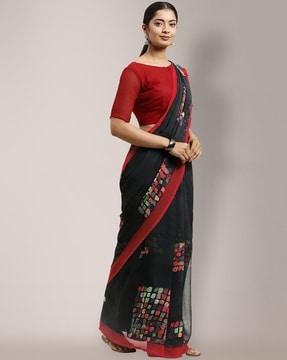 printed georgette saree