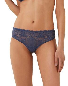 embroidered lace thongs