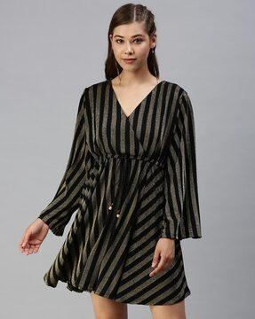 striped empire dress