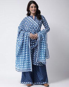 geometric print dupatta