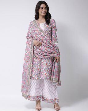 floral print dupatta