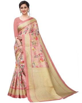 floral print saree