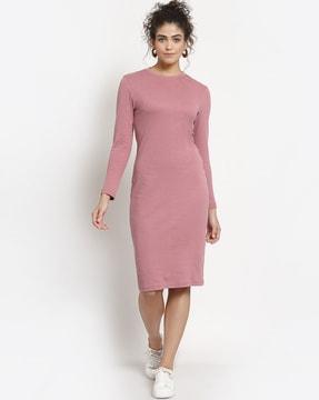 solid bodycon dress