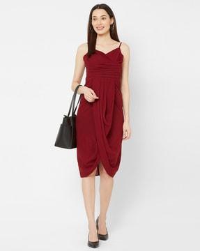 pleated empire dress