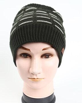 striped beanie cap