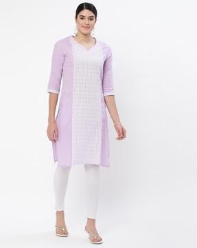 embroidered straight kurta