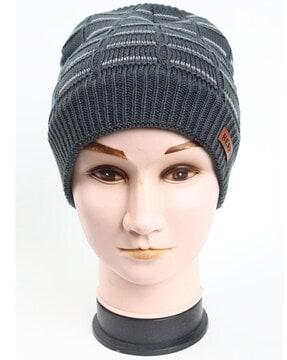 striped beanie cap