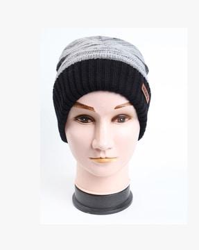 woven beanie cap