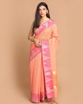 checked banarasi saree