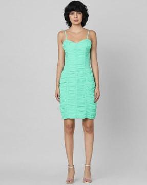 ruched bodycon dress