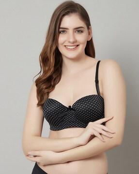 polka-dot bra