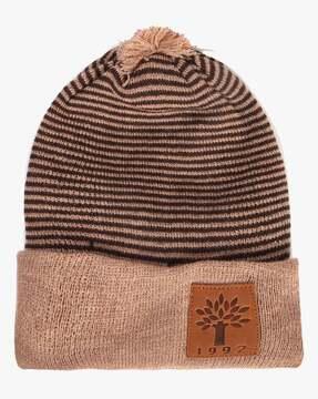 wool striped beanie