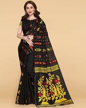 floral pattern saree