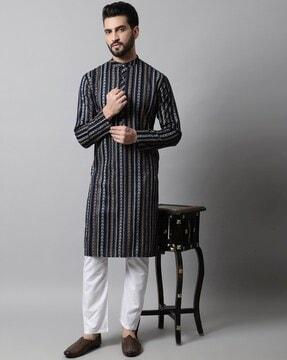 striped long kurta