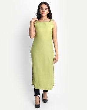 sleeveless straight kurta