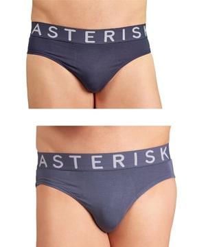 pack of 2 briefs with brand print