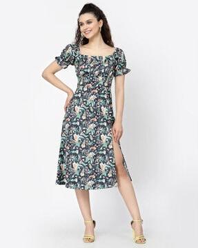 floral sheath dress