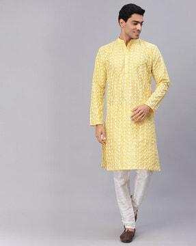 embroidered long kurta