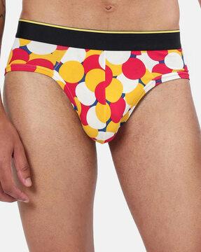 printed panelled briefs