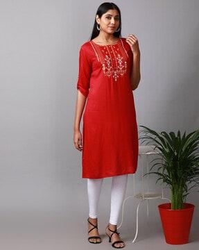 embroidery long kurta