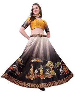 printed lehenga choli set with dupatta