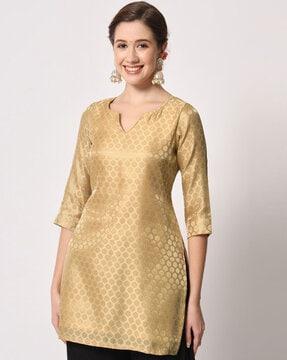 printed straight kurti