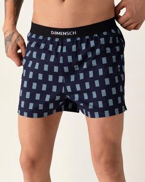 geometric print boxers