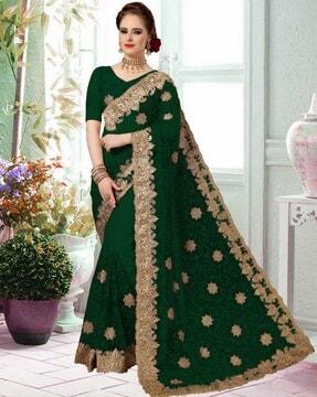 embellished net saree